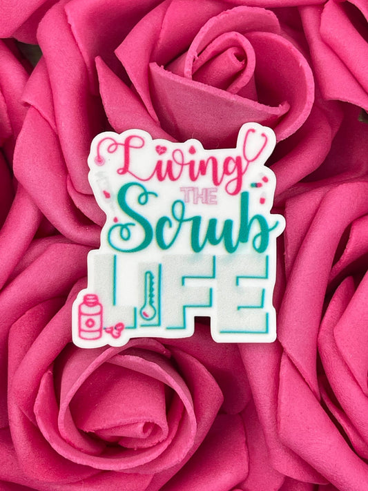 #739 Living the Scrub Life pink/teal