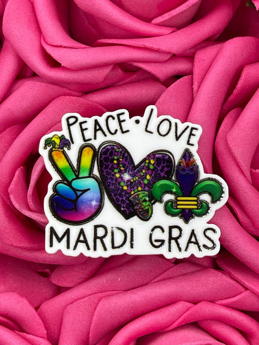 #989 Peace love Mardi Gras