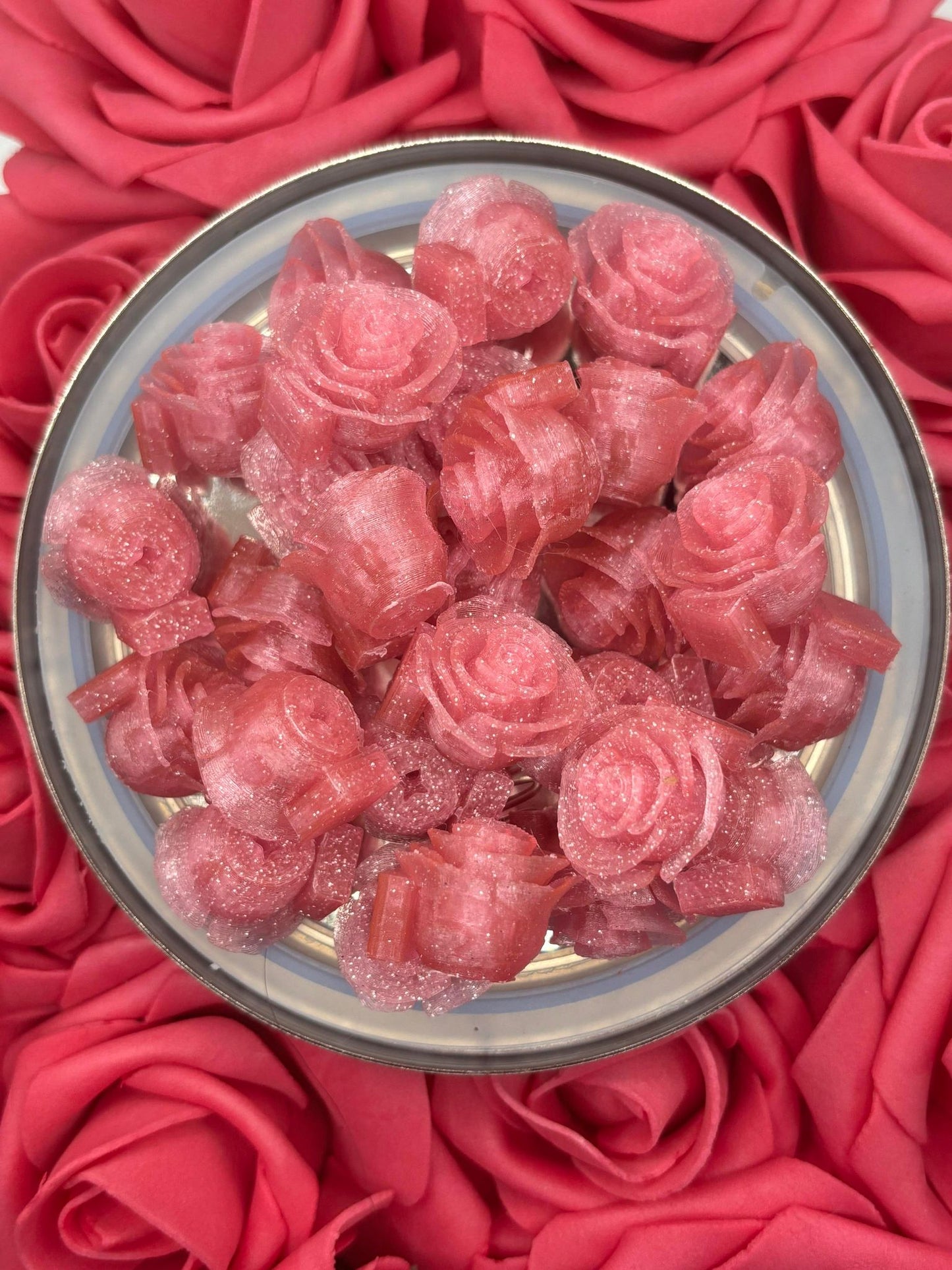 Pink Rose Topper Bead