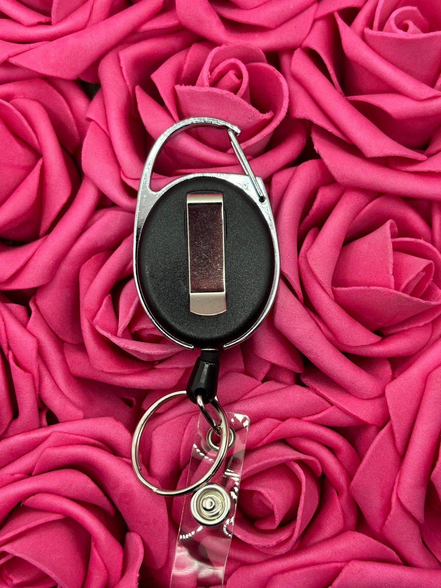 Badge reels with clip