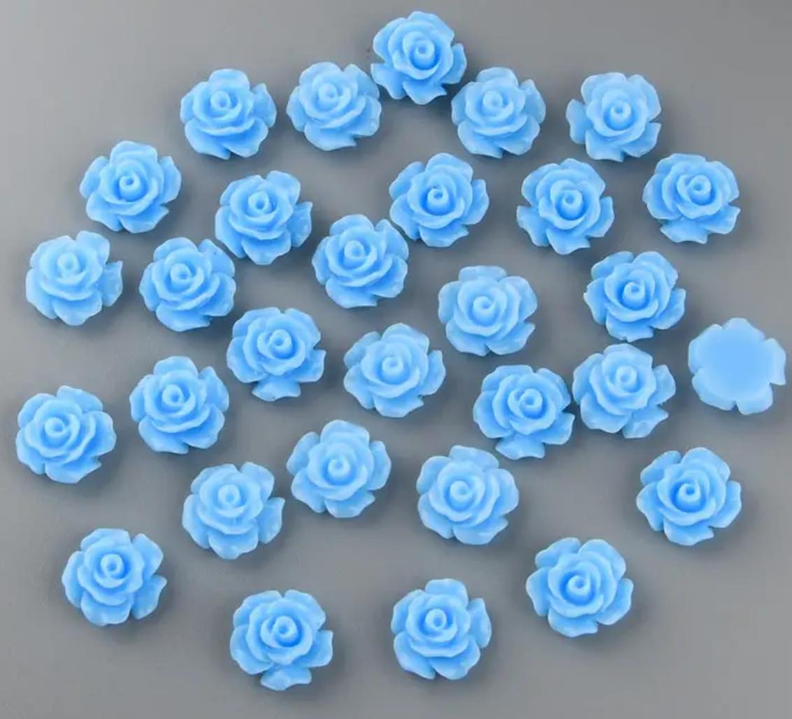 Rose button badge reel charms