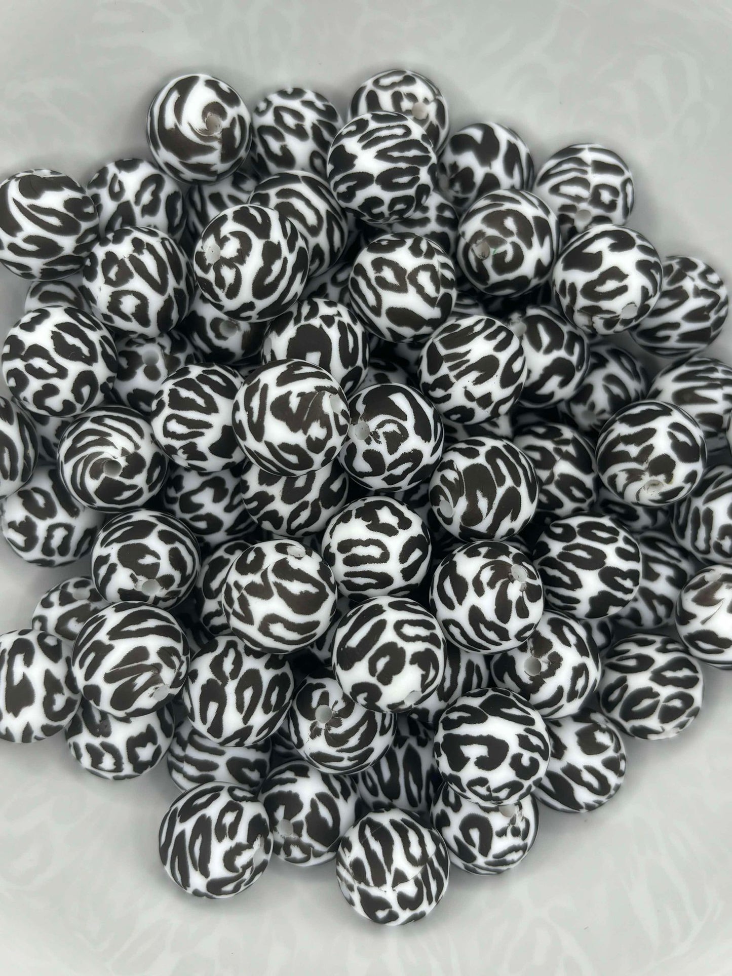 #3 Black-White Cheetah 15mm Print