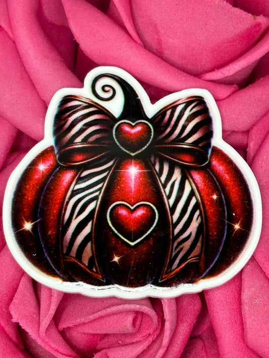 #3457 Red, Zebra Pumpkin