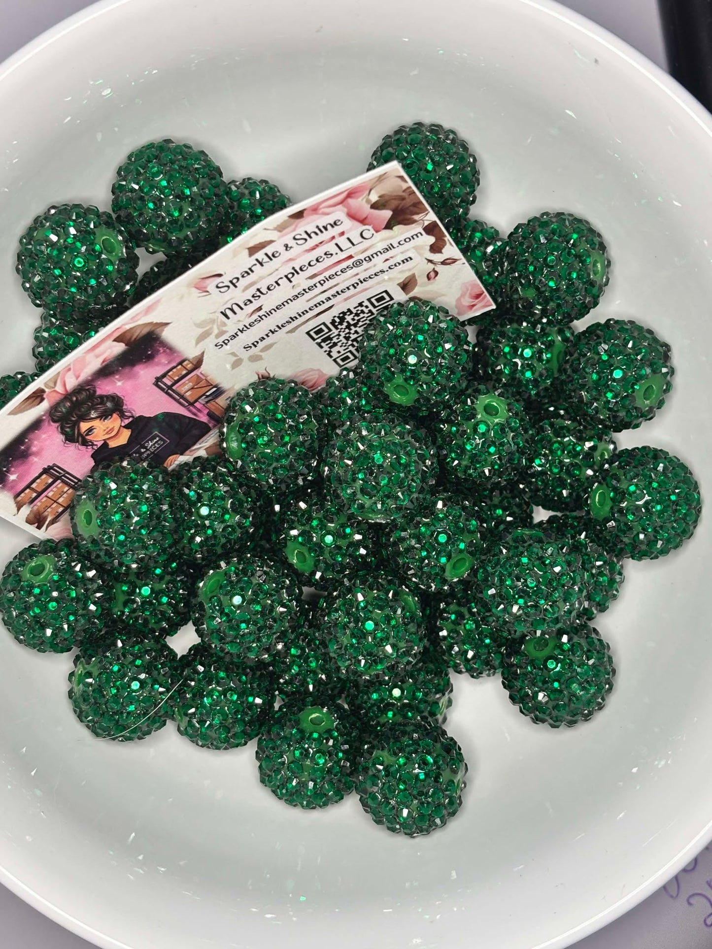 Green Acrylic Rhinestone