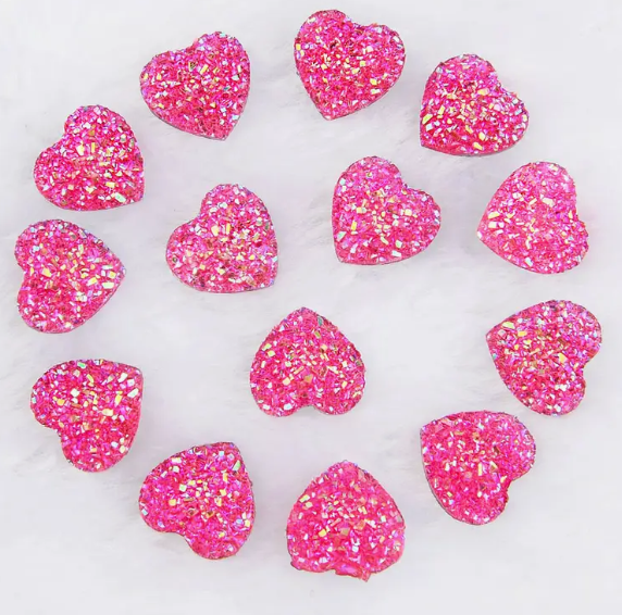 Button cover for badge reels Hearts